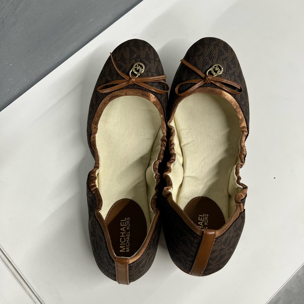Michael Kors Brown Ballet Flats